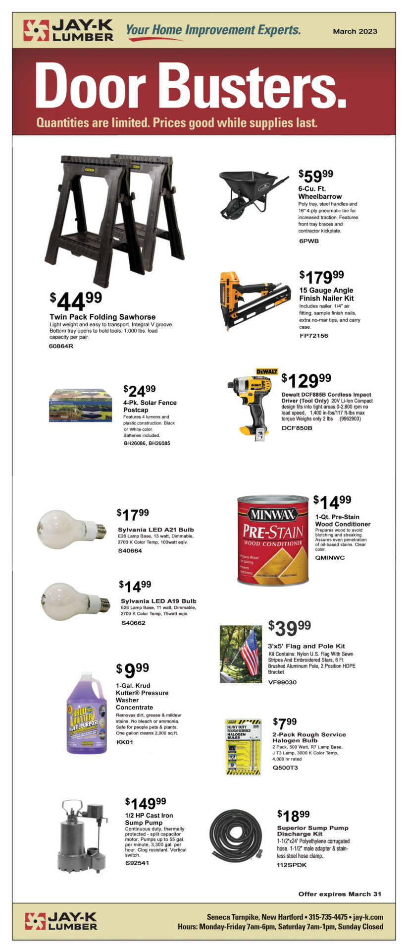 Jay-K Lumber Door Busters